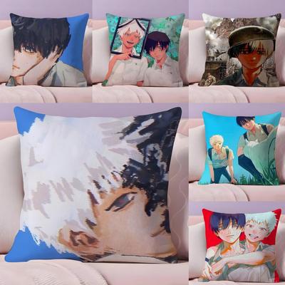 Anime The Summer Hikaru Died-D Pillow Case Silky Short Plush With Invisible Zipper Dustproof Sofa Cushion Cover For Home Decor