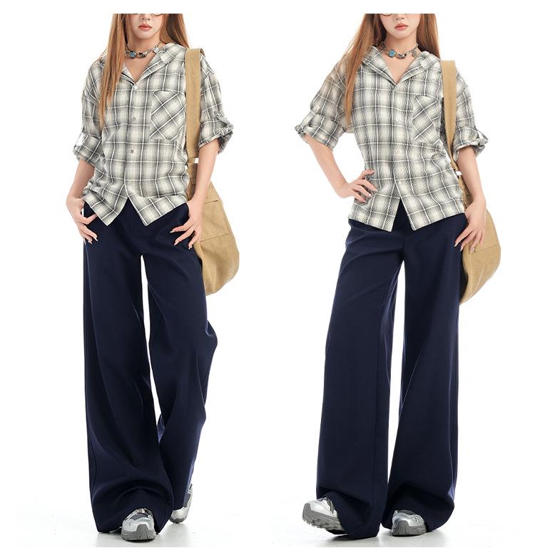 Women's High Street Casual Loose Straight-Leg Wide-Leg Jeans - Autumn Collection