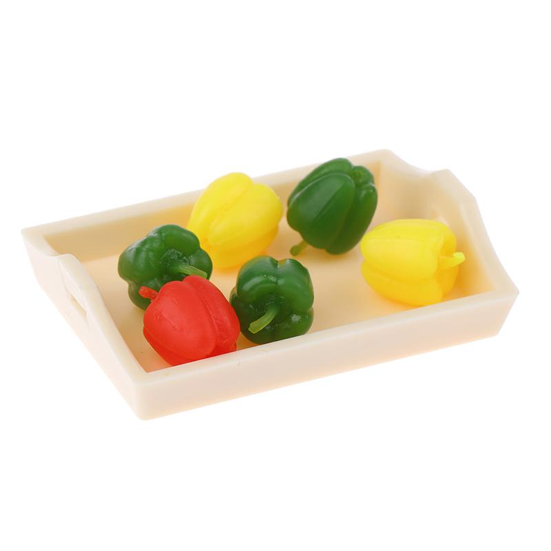 1/12 Dollhouse Fruit Food Tray Toys Dollhouse Mini Decorations Accessories