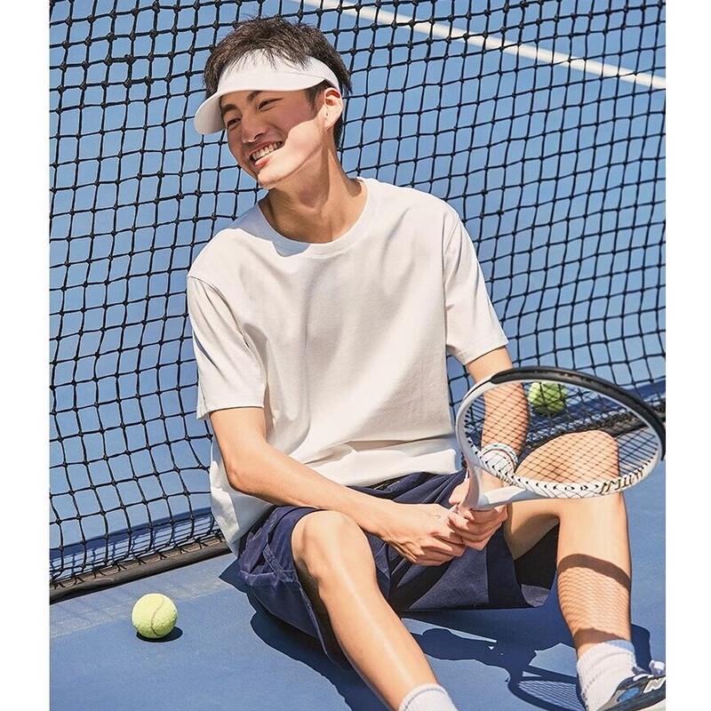 TonLion Men s Plain Round Neck Ice Oxygen T-Shirt L