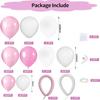 120-Piece Maca Pink And White Balloon Set, Birthday Party Valentine'S Day Decoration Balloon Arch