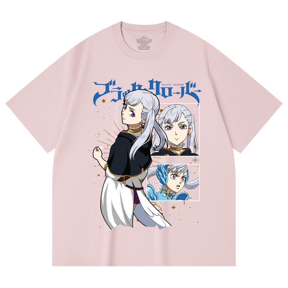 230 Gsm 100% Cotton Black Clover V3 Noelle Print Unisex Heavy Cotton T Shirt