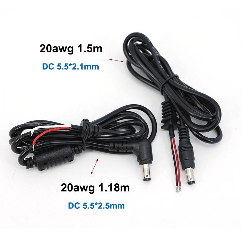5.5x2.1mm 5.5x2.5mm DC male Power Charger right angle Plug supply Cable Connector for PC Laptop power adapter repai