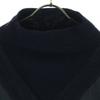 bedsidedrama made in Japan Long sleeve Shirt dress Navy switching knit Women Used