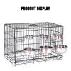 Ordinary Stainless Steel Dog Bowl Dog Cage Hanging Fixed Dog Basin