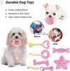 8 Pack Puppy Teething Chew Toys Set Squeaky Rubber Rope Interactive Toy for Small Medium Dogs