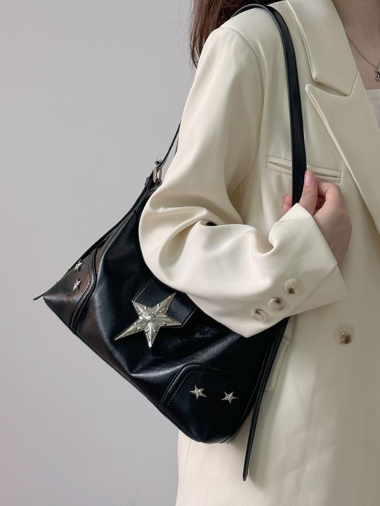 JIAERDI Versatile Star Y2k Shoulder Bags Hot Girls Sweet Cool Pu Leather Casual Crossbody Bags Female Retro Messenger Bag 2025