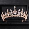 Corona Nuziale Accessori per Capelli Matrimonio d'Oro Strass di Cristallo Tiara e Corone da Sposa Accessorio per Capelli Diadema Ornamento per Capelli