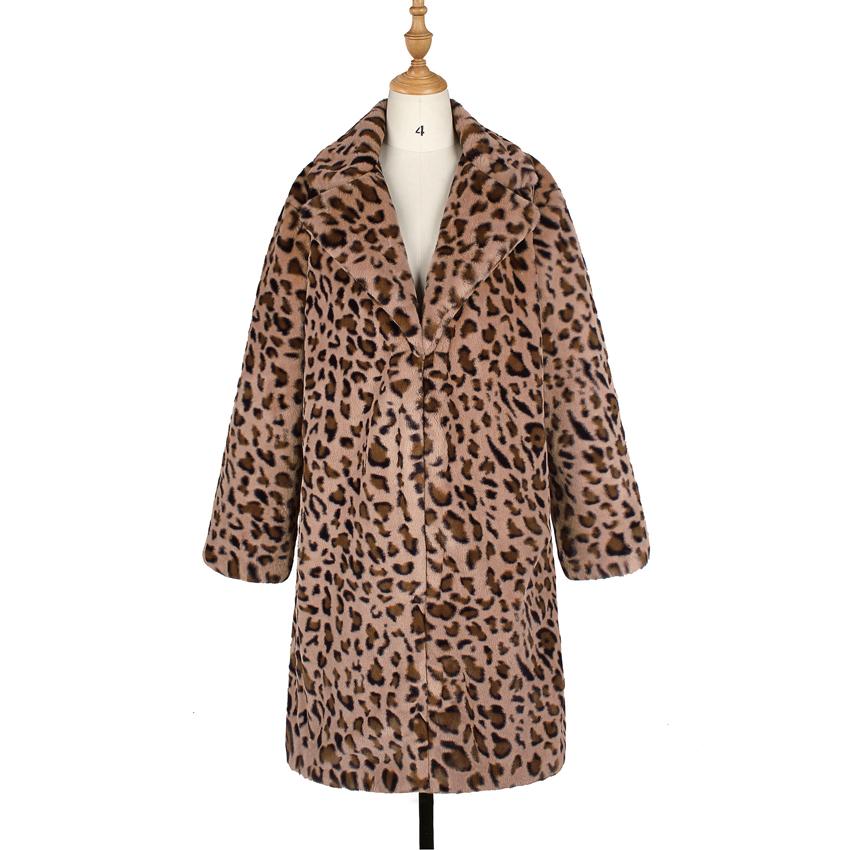 leopard print full length coat