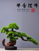 New Chinese Style Artificial Welcoming Pine Bonsai Artificial Tree Desk Decor for Living Room Entryway Hotel Home Office Gift