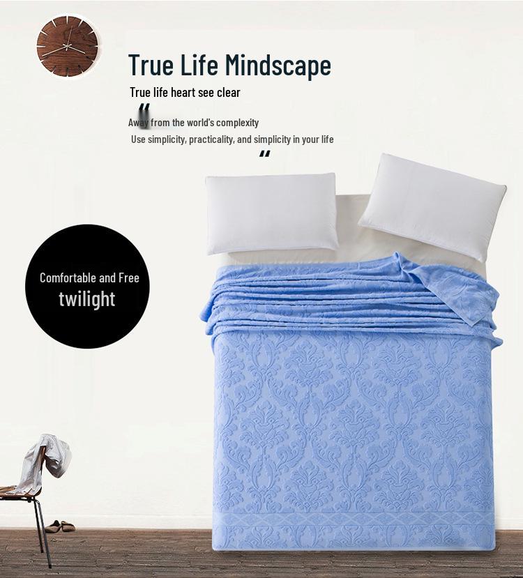 All-Cotton Old-Fashioned Quilted Towel Blanket for Adults - Lightweight Summer Air Conditioning or Nap Blanket