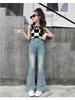 Girls' Denim Flare Pants - 2025 Spring/Autumn Casual Jeans for Big Kids
