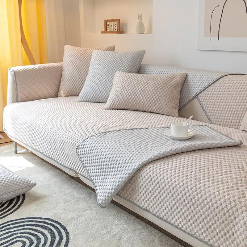 Ice Silk Sofa Cover Summer Cool Feeling Cushion Mat Universal Non-slip Sofa Mat Towel Pets Couch Slipcovers for Living Room Home
