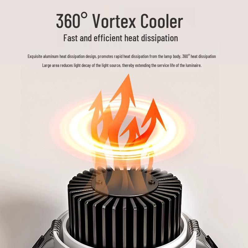 Rainbow Influencer Recessed Anti-Glare Ceiling Spotlight for Living Room Atmosphere