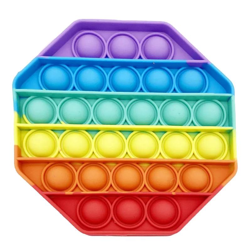 Sensory Toy Rainbow Apple Ice Cream Squeeze Toy Cute Kids Fidget Toy Slow Rising Stress Relief Toy for Autism Anxiety Reliever