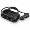 3 Socket Car Cigarette Lighter Splitter Dual USB LED Car Fast Charger 120W 12V 24V Car Charger Adapter for iPhone GPS Dashcam