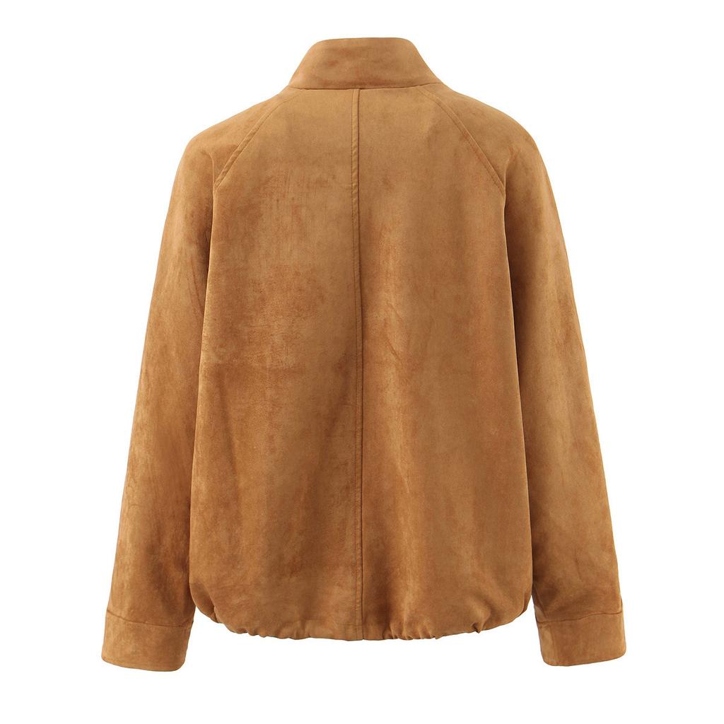 European and American style, new women's fashionable, casual and versatile, vintage suede jacket