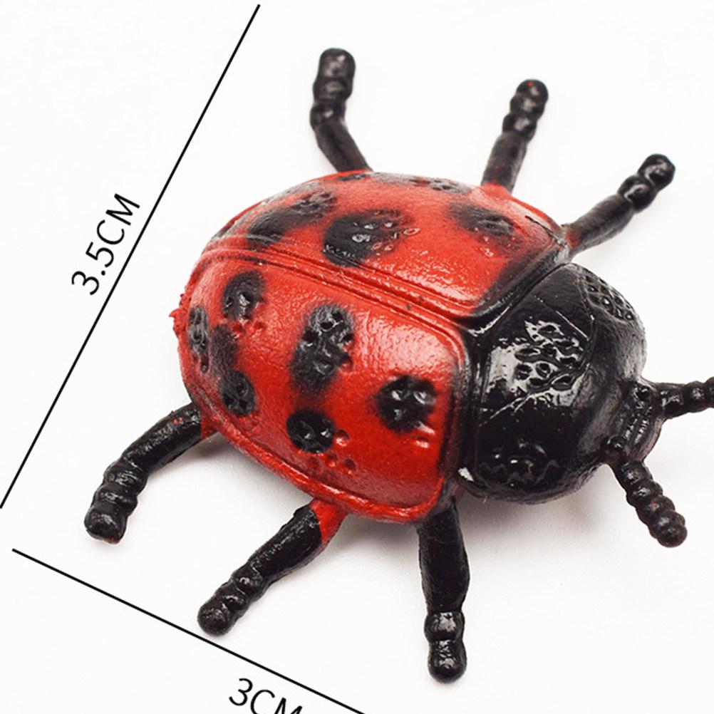 20Pcs Simulation Ladybugs Mini Plastic Eco-Friendly PVC Durable Bright Mini Garden Micro Landscape Party Decoration