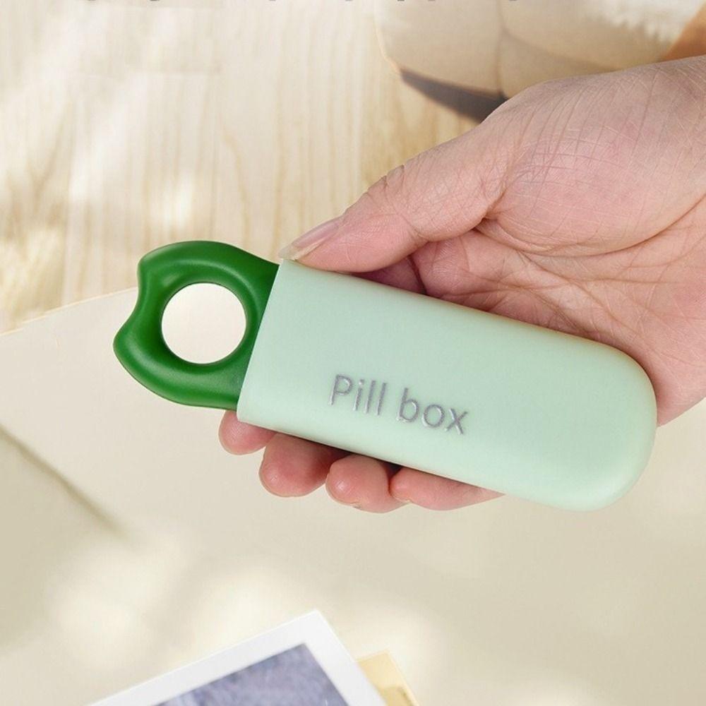 Vitamin Container Mini 3 Grids Pill Box Sealed Moisture-Proof Pill Storage Box Waterproof with Lids Pill Box Office