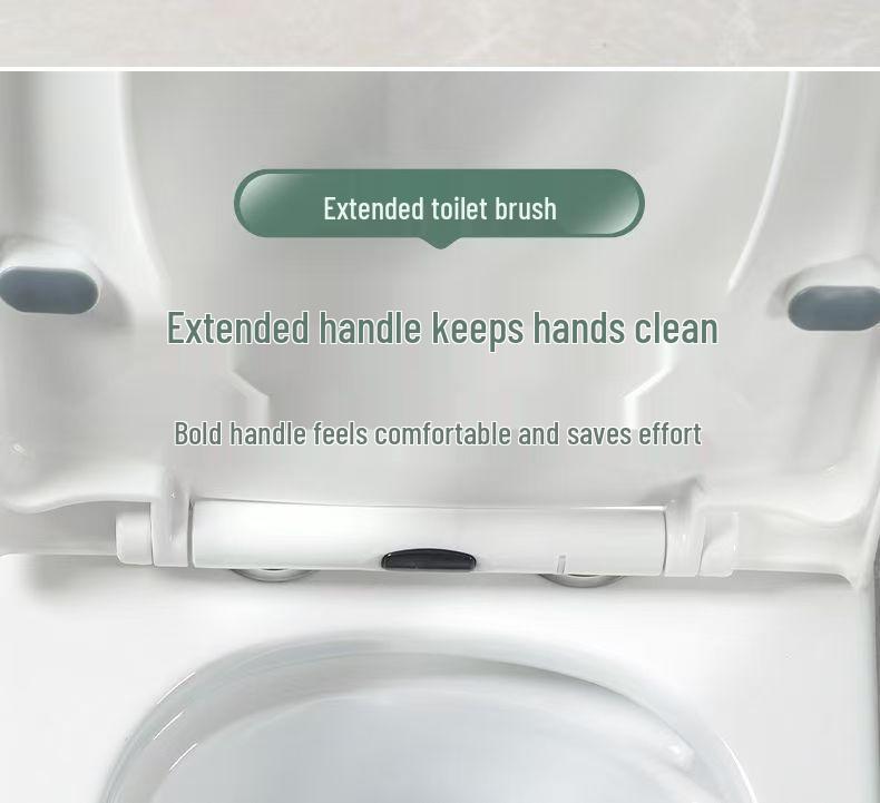 Four-Piece Wall-Mounted Toilet Brush Set for Bathroom Cleaning