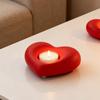Modern Simple Heart-shaped Ceramic Candle Stand Valentine's Day Dining Table Creative Decoration