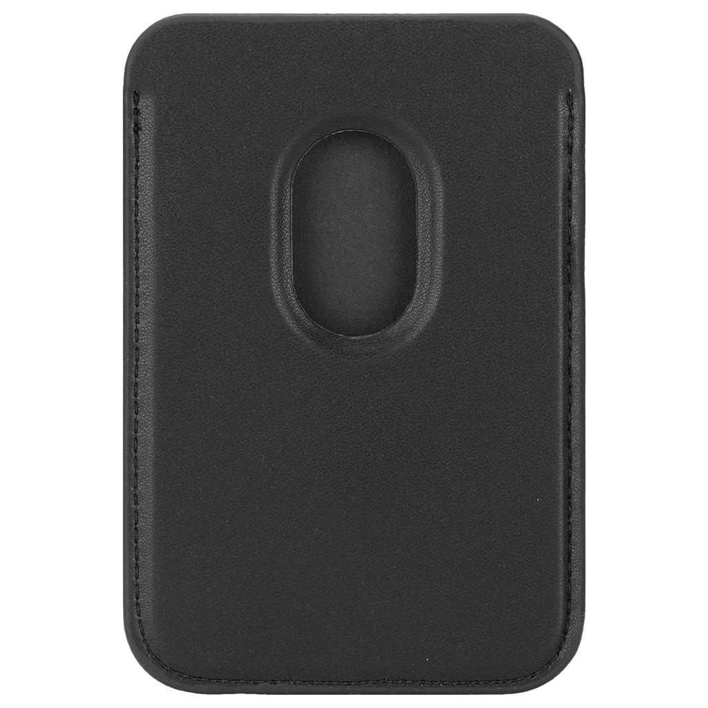 Magnetic Wallet PU Leather Holds Up To 2 Cards Cell Phone Card Holder for Most of Smart Phones Black