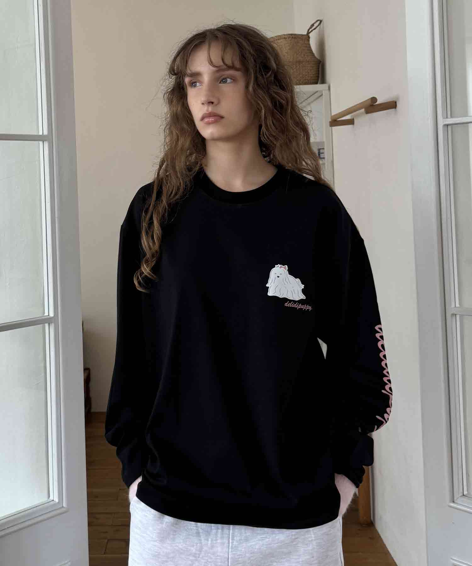 Delaidy Delidi Puppy T-Shirt (Black)