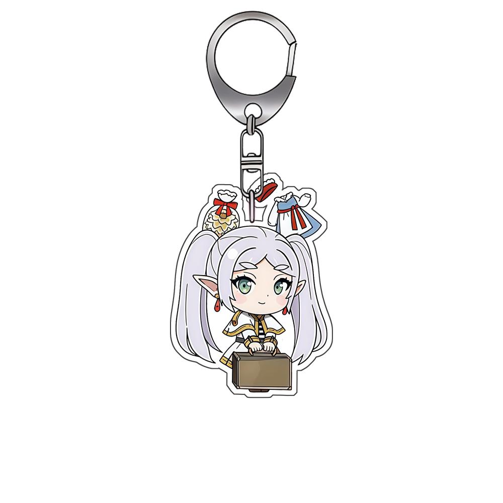 

Q Version Adorable Acrylic Keychain for Frieren Himmel Hanta Stark Fern Backpack Pendant Anime Decoration Collection Gift Toy