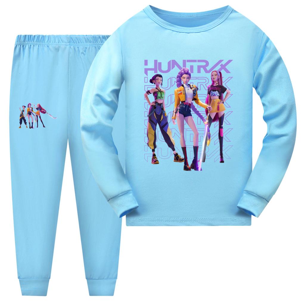 Children's Fashion Suit Skirt Round Neck Long Sleeve Top Pants
