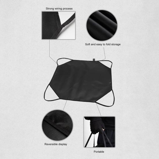 Outdoor Fireproof Mat with Handle Firewood Carrier Bag Heat-Resistant Flame Retardant Deck Patio Lawn Camping Stove BBQ