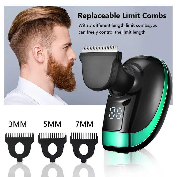 Multifunctional USB Rechargeable 5-in-1 Electric Shaver with Washable Razor & Bald Head Blade