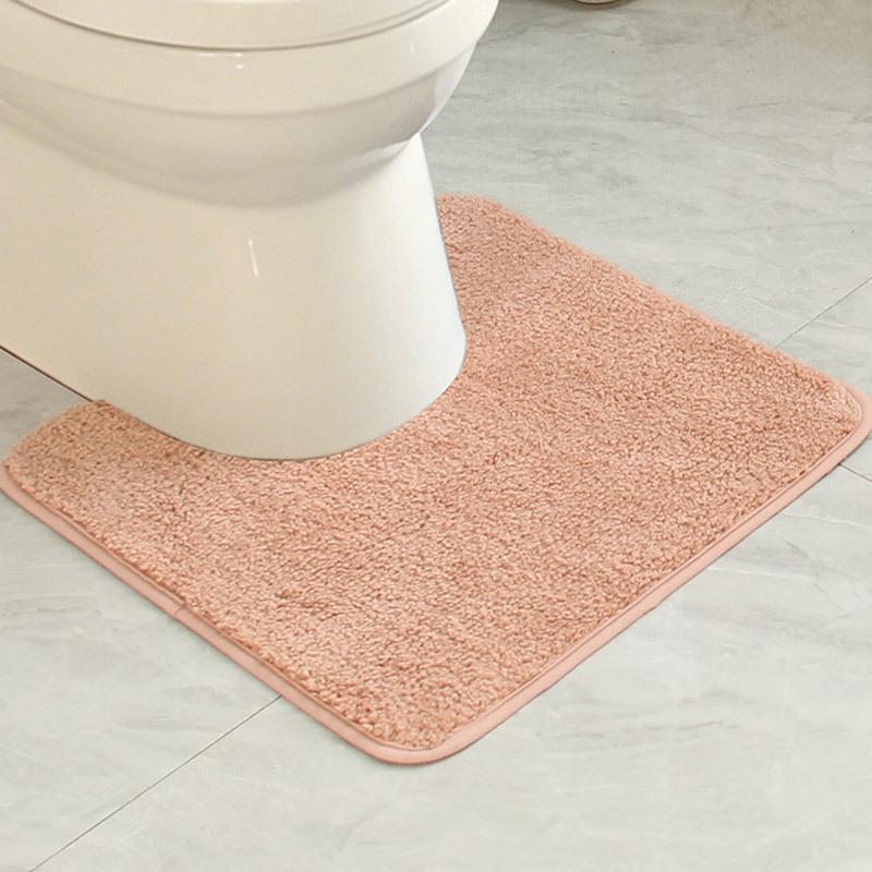 Toilet Absorbent Floor Mat Bathroom Toilet U-Shaped Mat Toilet Entrance Door Non-Slip Foot Pad Toilet Carpet