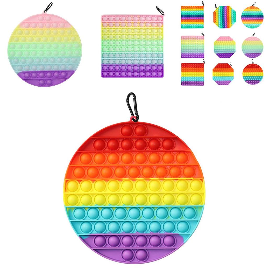 20cm Big Pop It Fidget Toy Colorful Squishy Stress Reliever For Kids And Adults