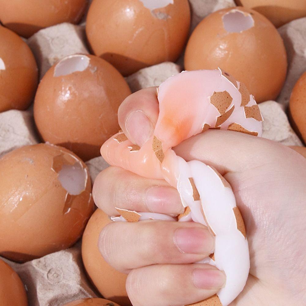 1Pc Simulated Silicone Egg Pinching One-time Pinching Egg Slow Rebound Egg Pinching Music Creative Decompression Artifact Toy