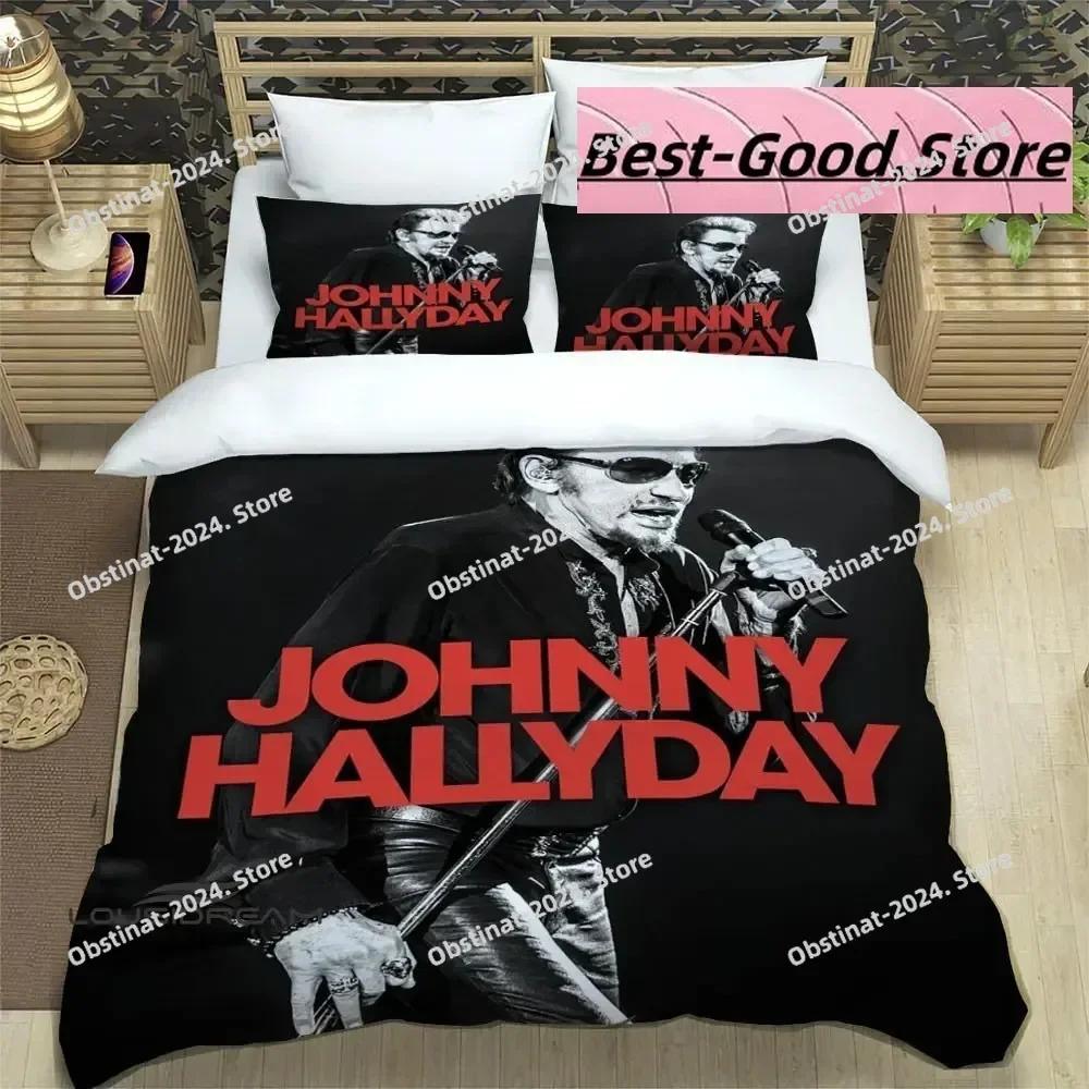3D Print Rock Star Johnny Hallyday Bedding Set Boys Girls Twin Queen King Size Duvet Cover Pillowcase Bed boys Adult Bedroom