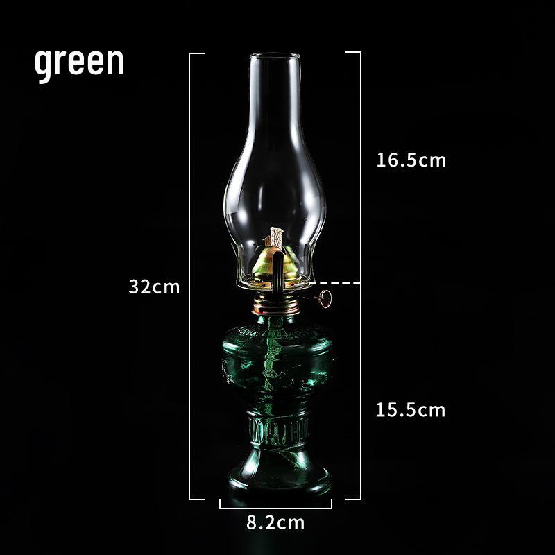 

L555 Vintage Kerosene Lamp, Four-Claw Holder with Glass Lantern - Retro Oil Lamp for Nostalgic Decor and Ambiance
