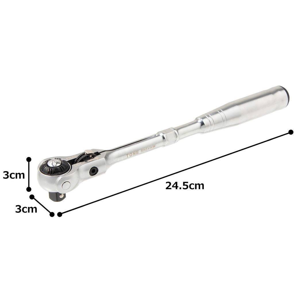 Tone RH3VHW Swivel Ratchet Handle Drive (Hold Type), 9.5mm (3/8")
