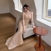 Ilya Sexy Backless Strap Fishtail Evening Dress Women, Autumn Hip-wrapped Suspender Dress