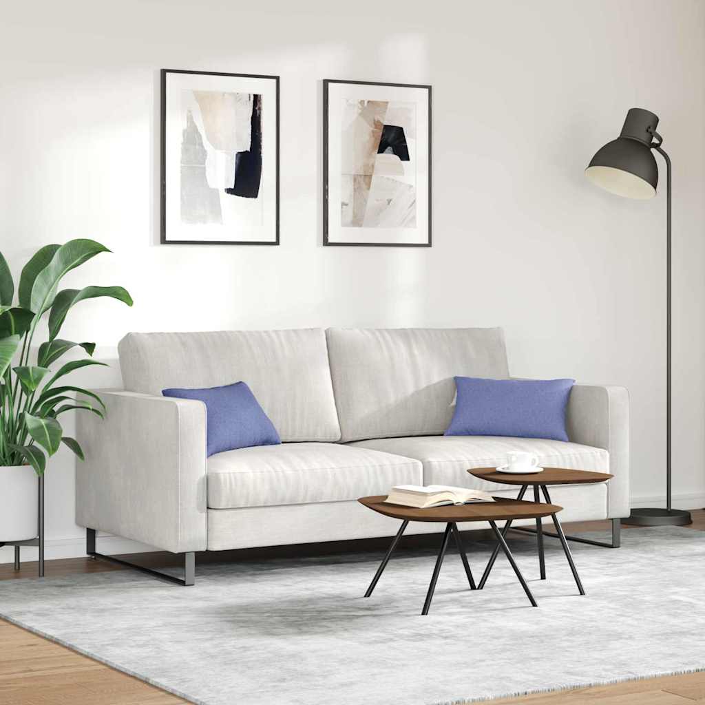 Sofa Cushions 2 Pcs Denim Blue 50 X 30 Cm Fabric