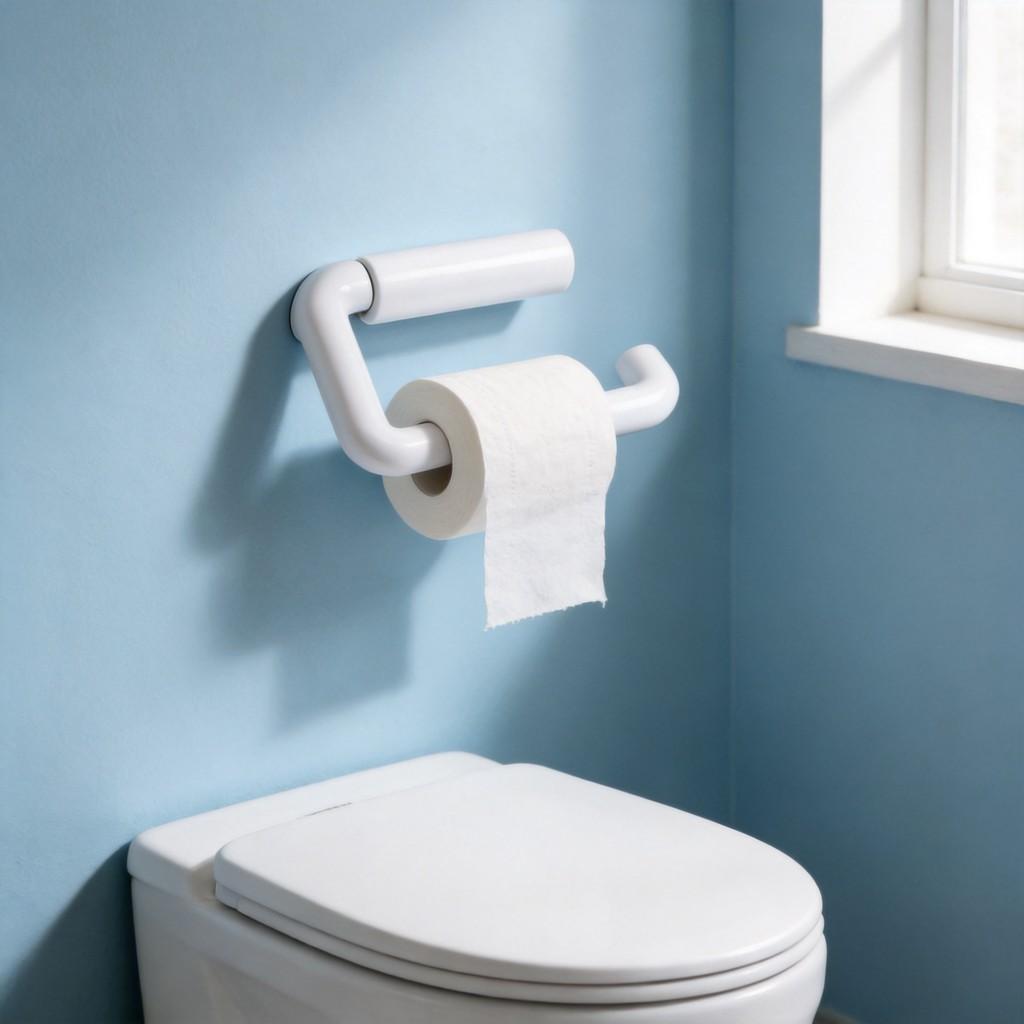 Abs Plastic Wall Mount Toilet Paper Holder With Mirror Finish For Bathroom Storage