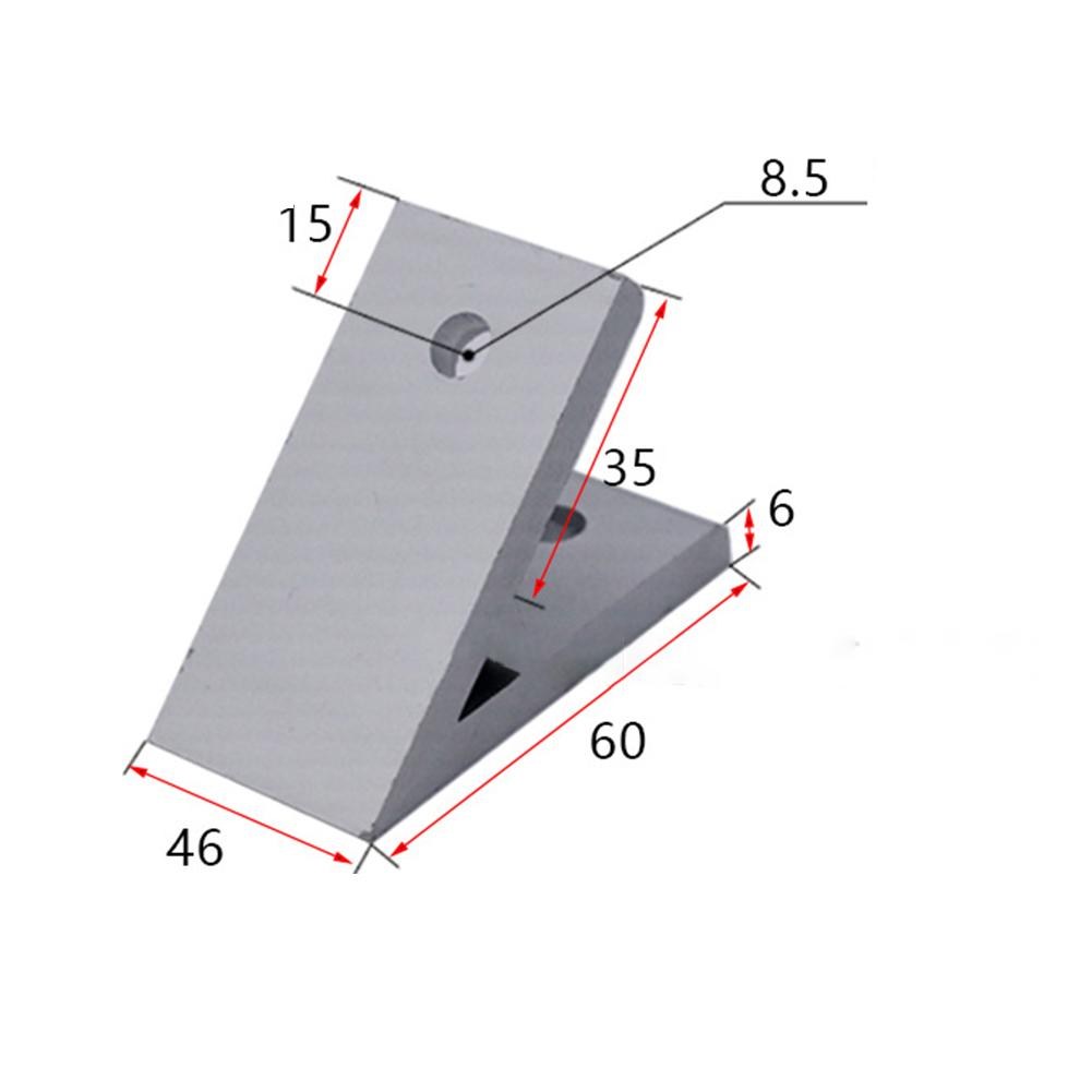 Aluminiumprofil-Verbindung 45-Grad-Winkelhalterung Aluminiumlegierung Einfach zu installieren Innensechskantschrauben Industriemontage