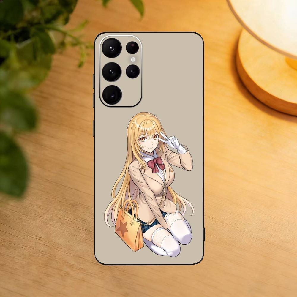 Shokuhou Queen Misaki Phone Case For Samsung S25,24,23,22,30,21,10,9,Ultra,Plus,Lite Soft Black Case