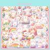 Diy Sticker Set 50 Cartoon Bunny Decals In Rainbow Colors Perfect For Decorating Suitcases Notebooks And Phone Covers