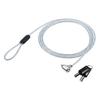 Sanwa Direct Security Wire, Ultra-Compact Cylinder, Wire Length Approx. 1.5m, 3x7mm Slots, Kensington Lock, Straight Cord, 200-SL086