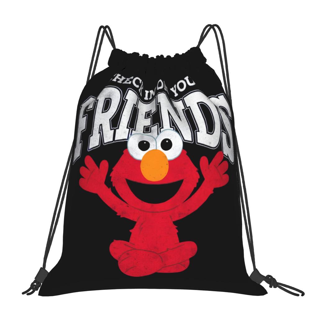 Custom Cookie Monster Drawstring Bag Women Men Lightweight Cartoon Sports Gym Storage Backpack