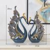 Resin Elephant Figurine Set Living Room TV Cabinet Decor Modern Home Accent Gift Office