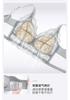 Thin without steel ring honeycomb cup bra, big chest, small display, gathering, breathable, soft support, top support, anti sagging bra