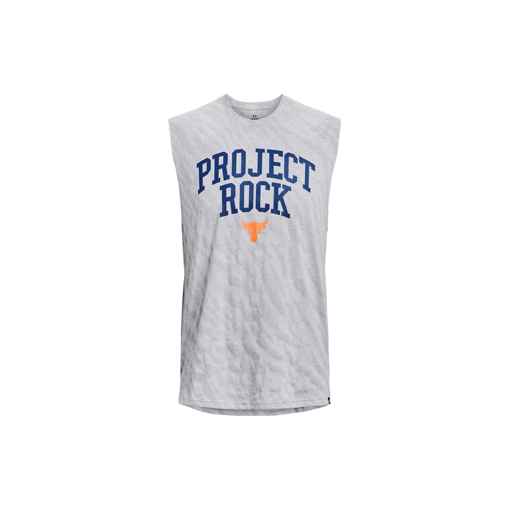 Under Armour Project Rock Sleeveless Tank  Grey  Men s 1379019-011 S
