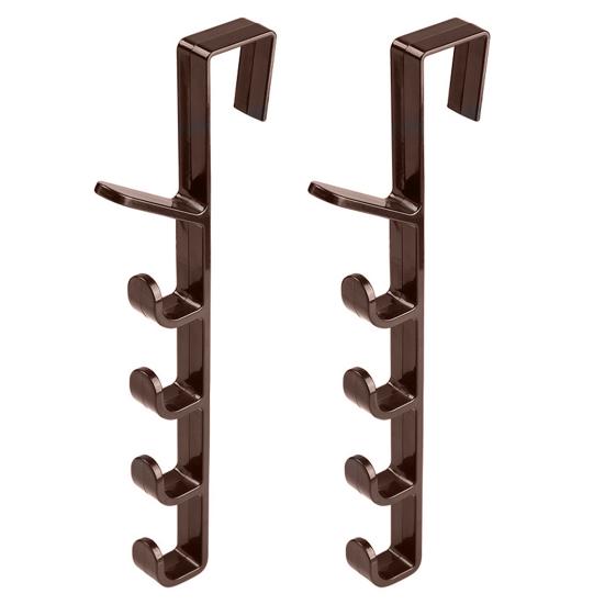 

2 шт. простая легкая прочная вешалка для одежды без прихожей, вешалка для одежды, дверная вешалка коричневый