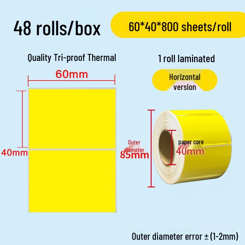 Durable Self-Adhesive Thermal Paper Barcode Labels for Printing 